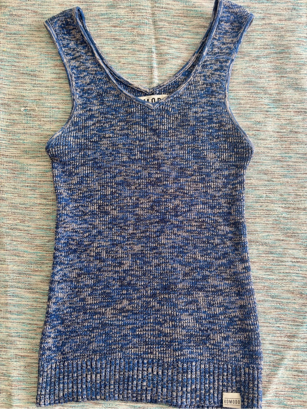 Komodo Brand, Gorgeous Blue Knit Tank Top 100% cotton, New - worn once